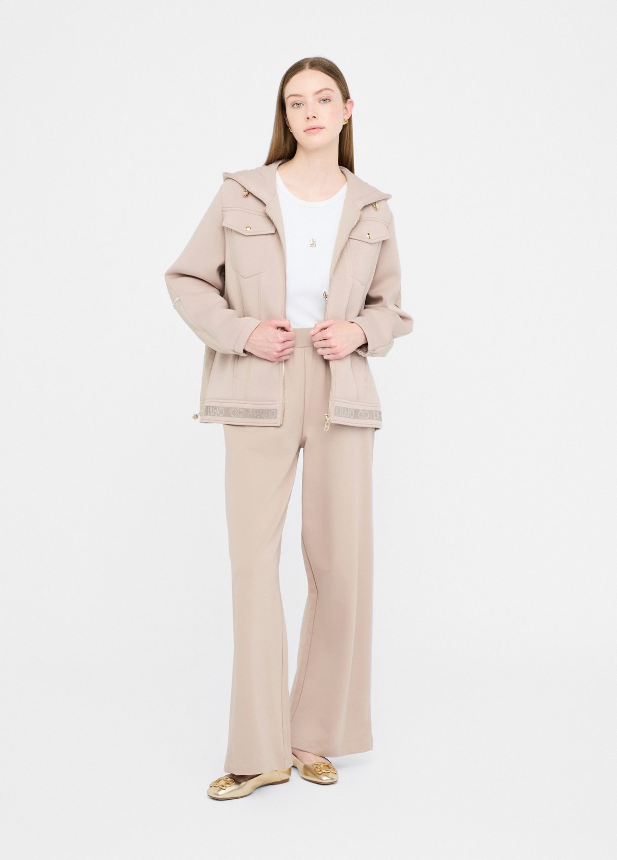 Casaco Bege em Scuba com Nylon - LIU JO  5