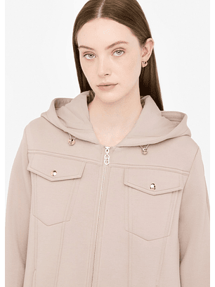 Casaco Bege em Scuba com Nylon - LIU JO 