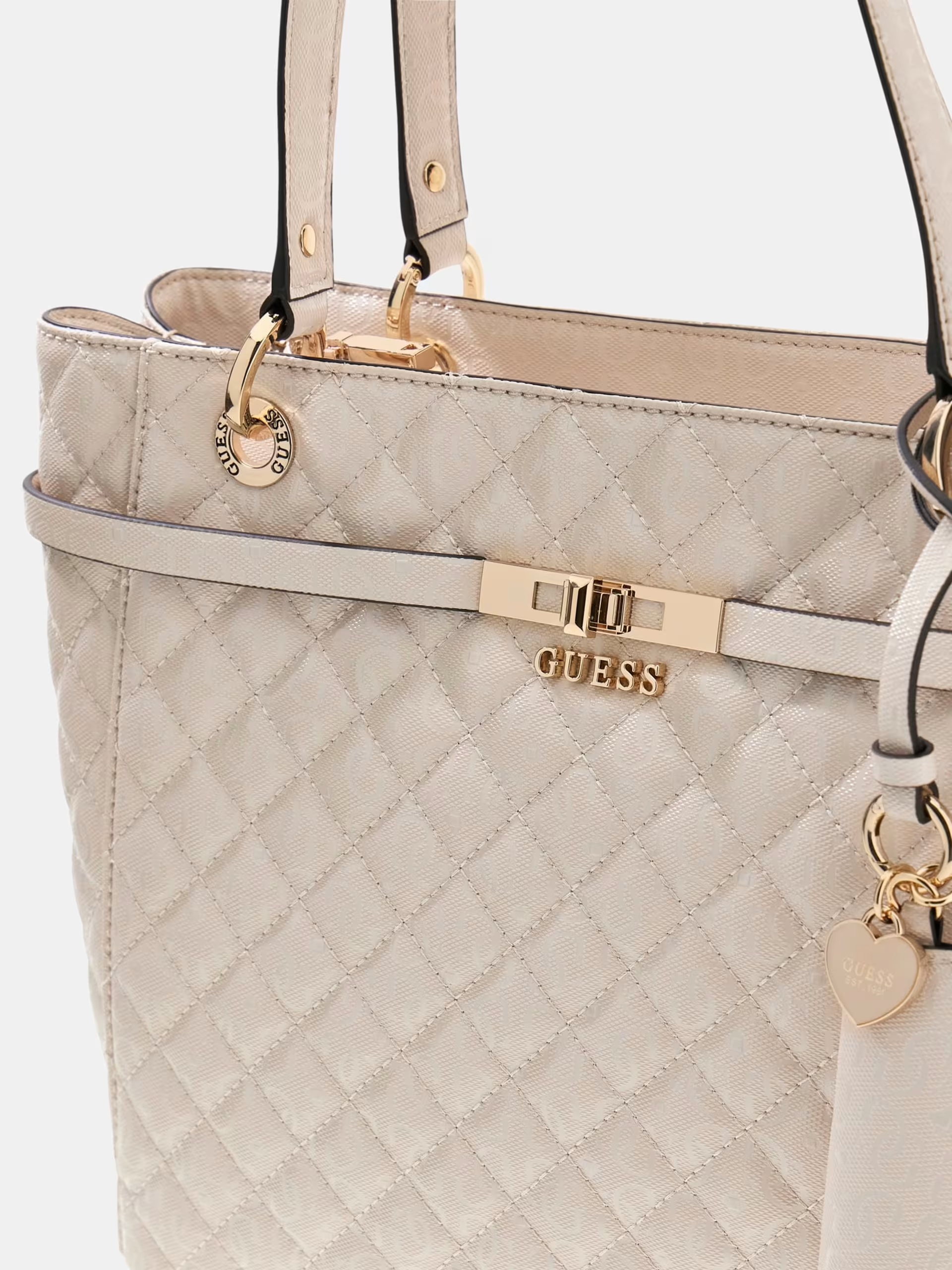 Mala de Ombro Logo Laminado IDRA Creme - Guess  3