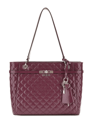 Mala de Ombro Logo Laminado IDRA Bordeaux - Guess