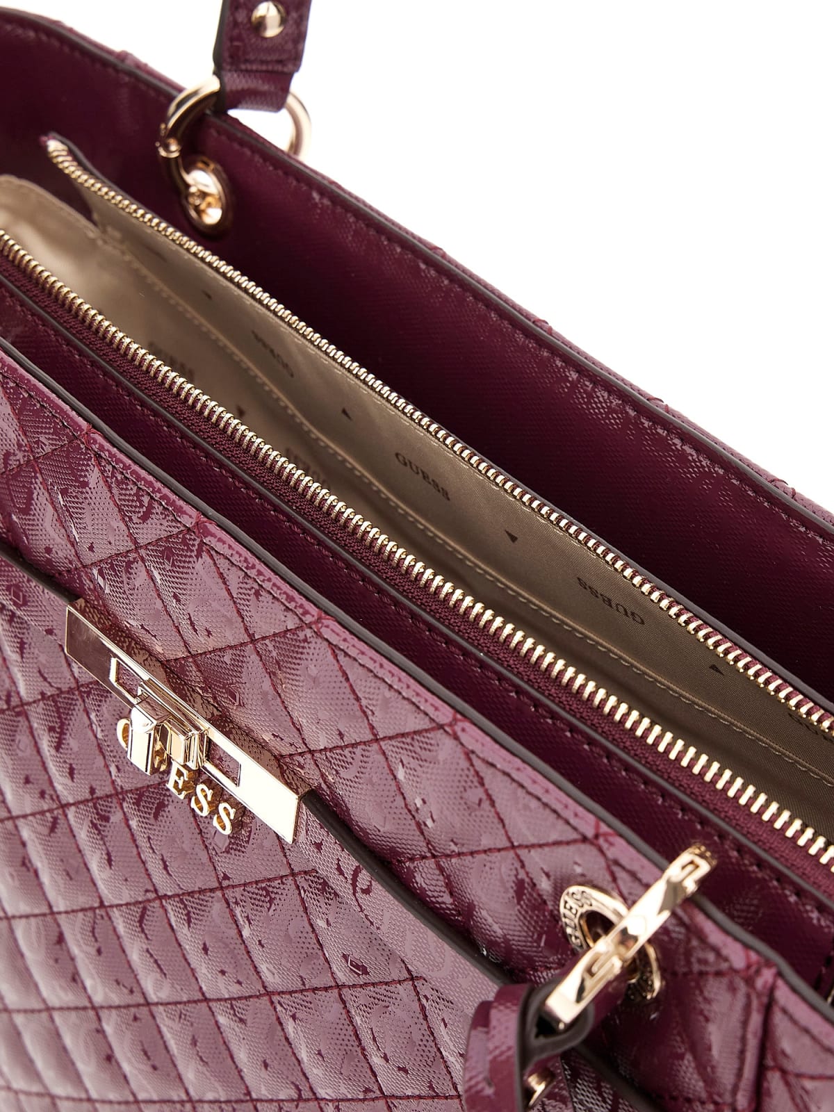 Mala de Ombro Logo Laminado IDRA Bordeaux - Guess 3