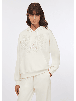 Sweatshirt Branca com Bordado - LIU JO