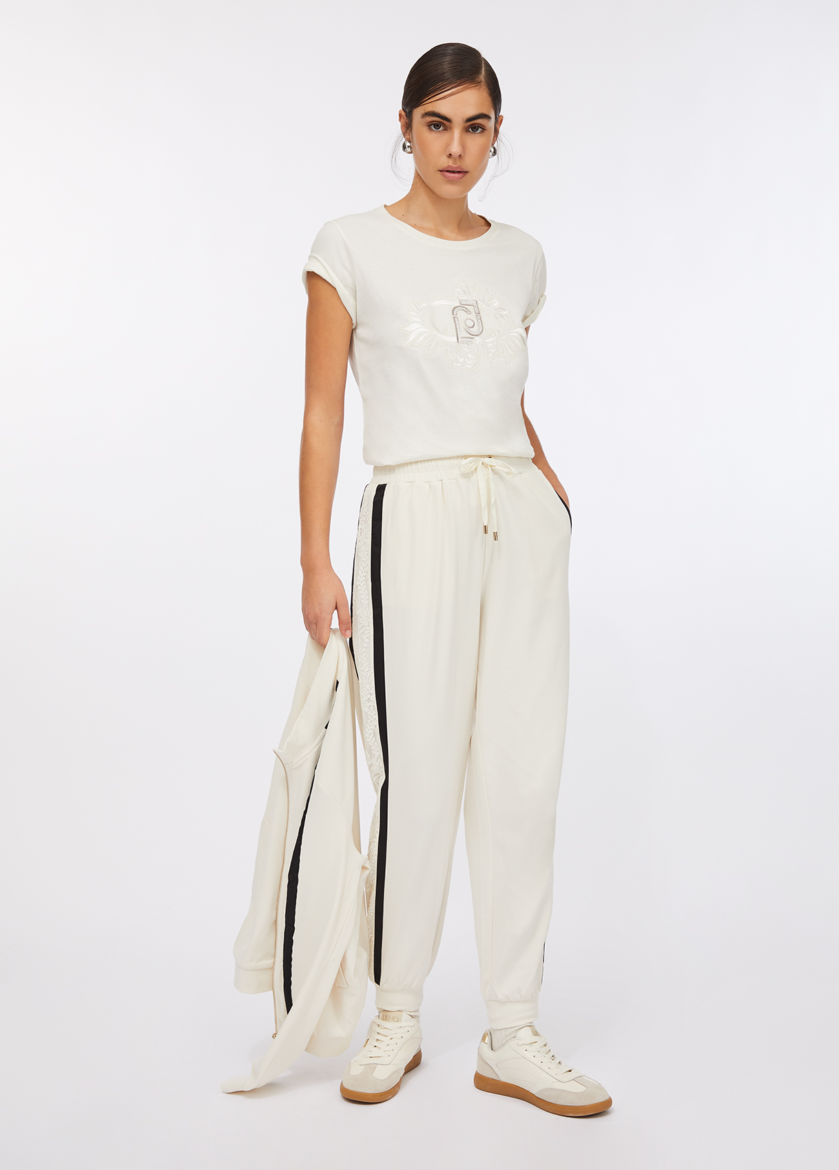 T-shirt Branca com Bordado e Lantejoulas - LIU JO  5