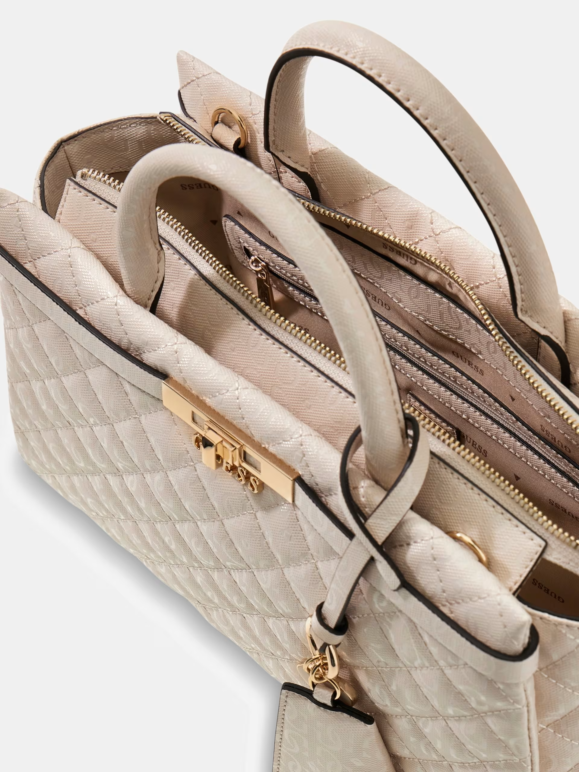 Mala de Mão Grande Logo Laminado IDRA Creme - Guess  3