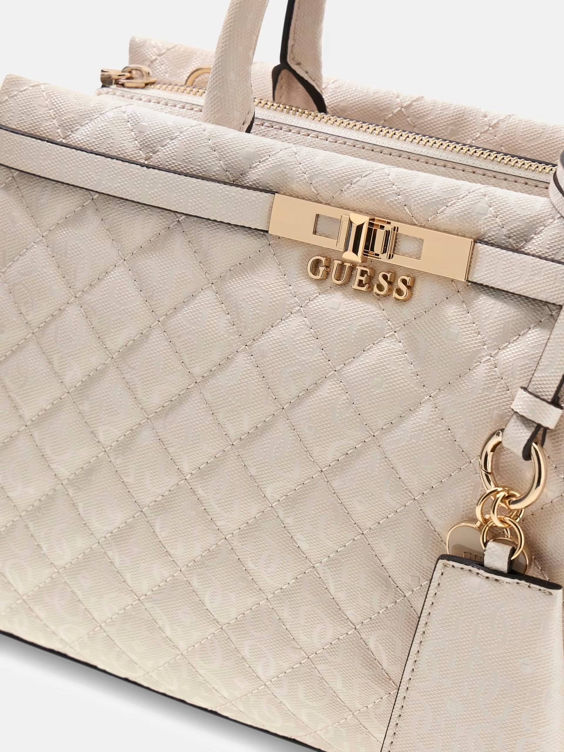 Mala de Mão Grande Logo Laminado IDRA Creme - Guess  4