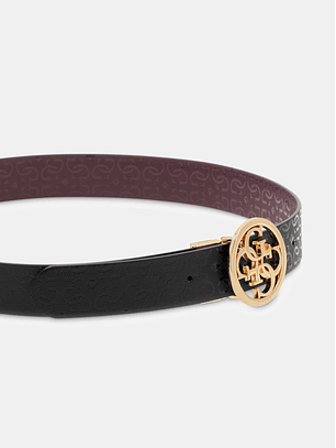 Cinto Reversível IDRA Preto e Bordeaux - Guess 