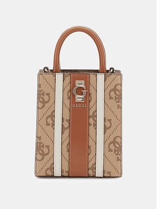 Mini Crossbody ERENIA Logo Bege - Guess