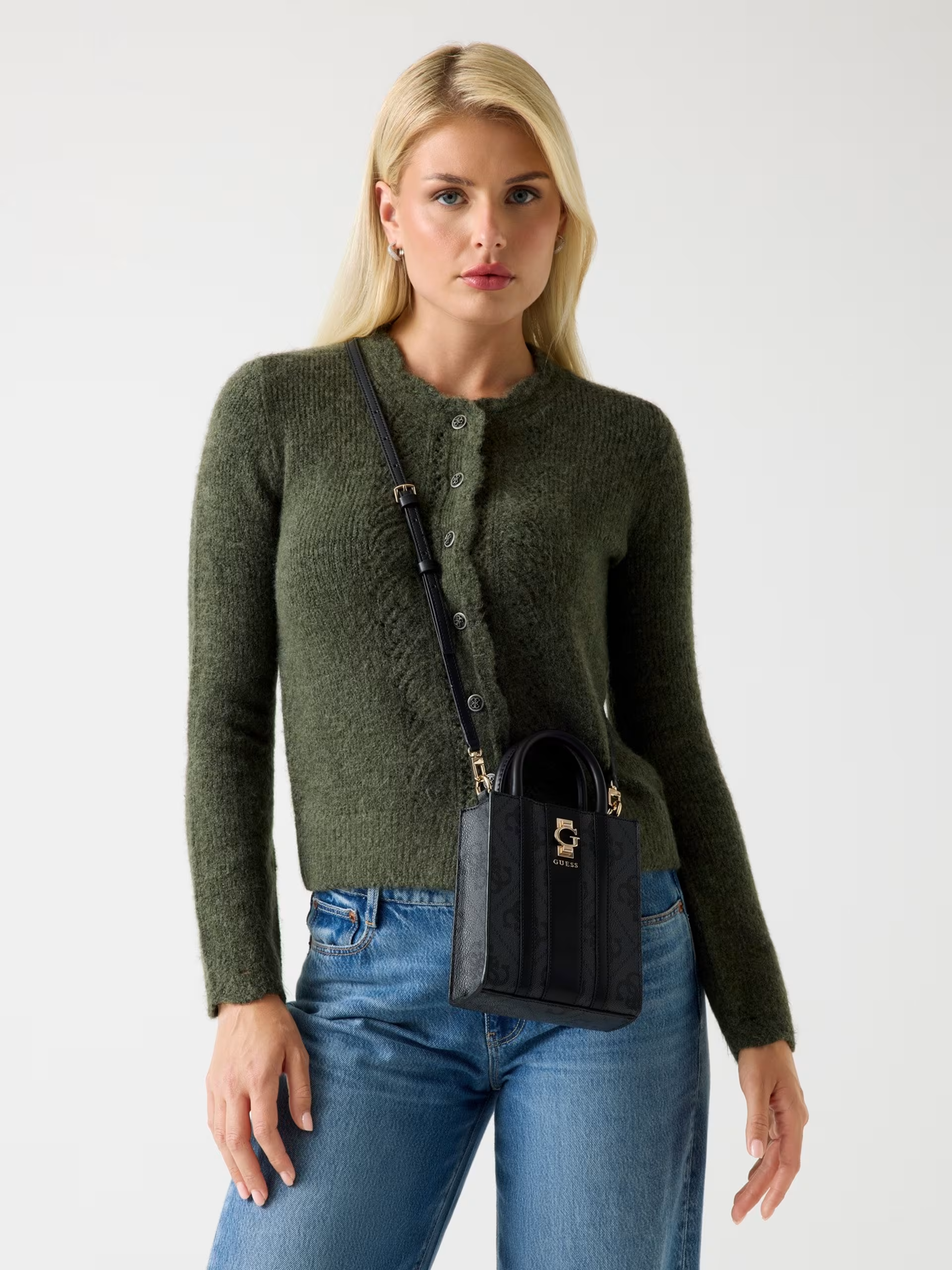 Mini Crossbody ERENIA Logo Preto - Guess 2