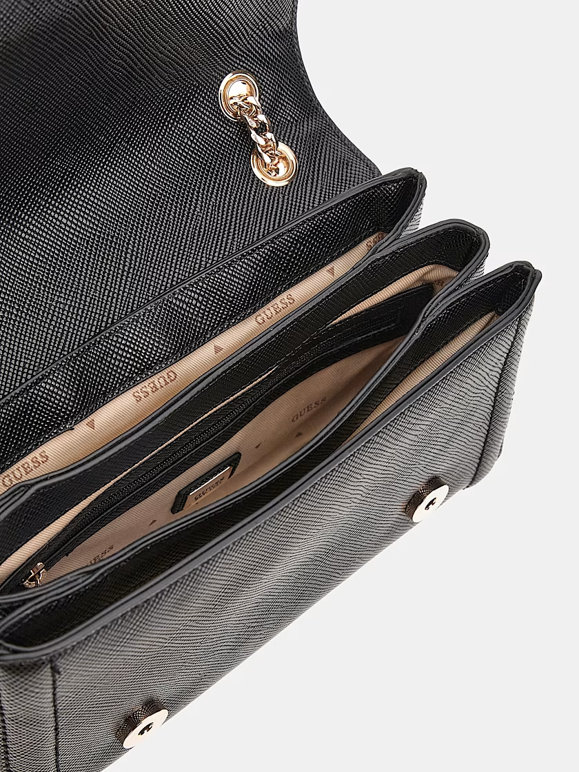 Crossbody/Mala de Ombro com Aba Noelle Preto - Guess  5