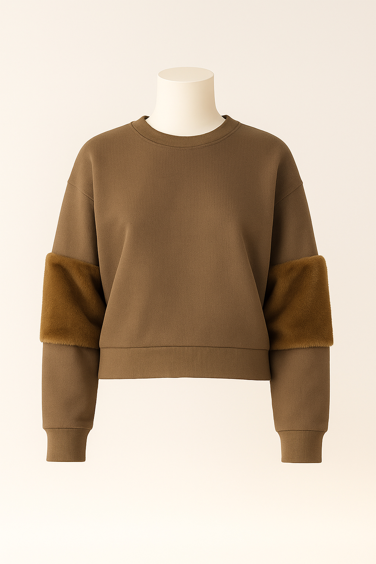 Camisola com Pelo nas Mangas Castanho - SAHOCO 2