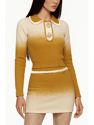 Camisola Polo Degradê Amarelo - SAHOCO