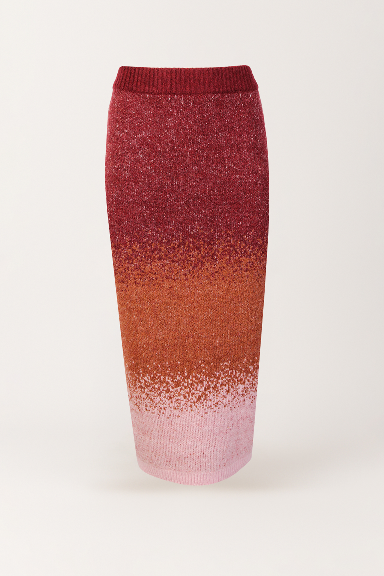 Saia em Malha Lápis Bordeaux - SAHOCO  2