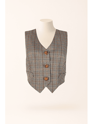 Colete Príncipe de Gales Castanho - SAHOCO 