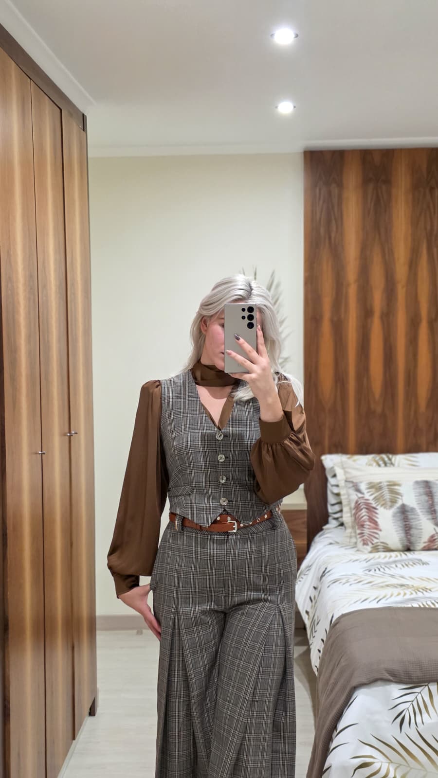 Colete Príncipe de Gales Castanho - SAHOCO  2