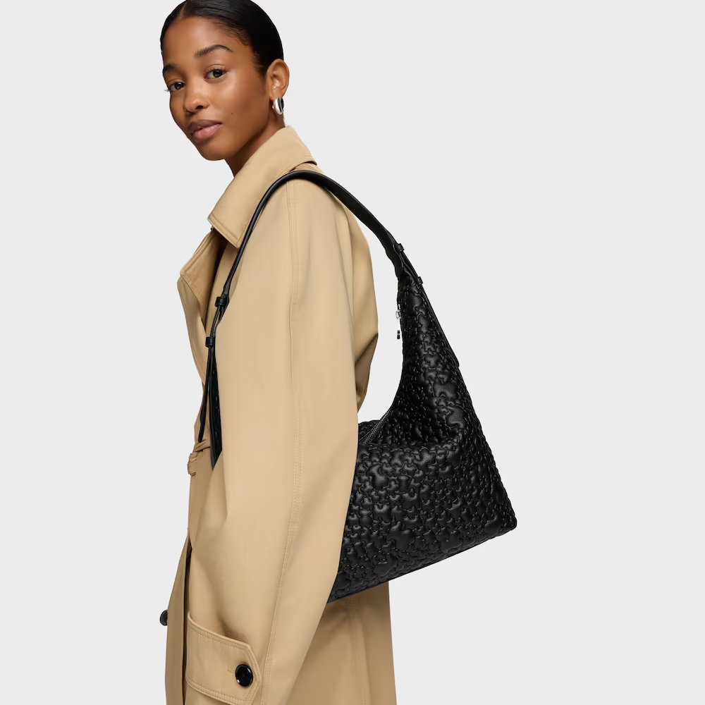 Mala de Ombro Puff Bear Preto - Tous 3