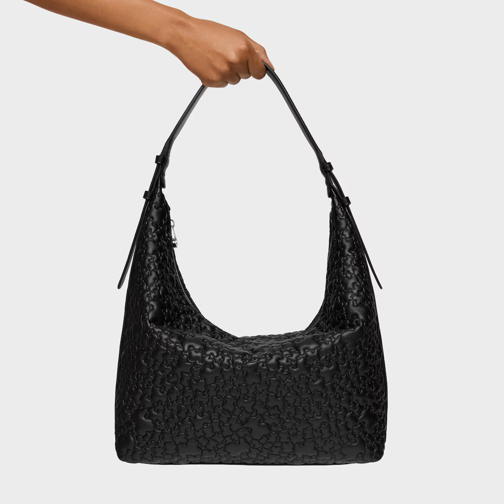 Mala de Ombro Puff Bear Preto - Tous 4