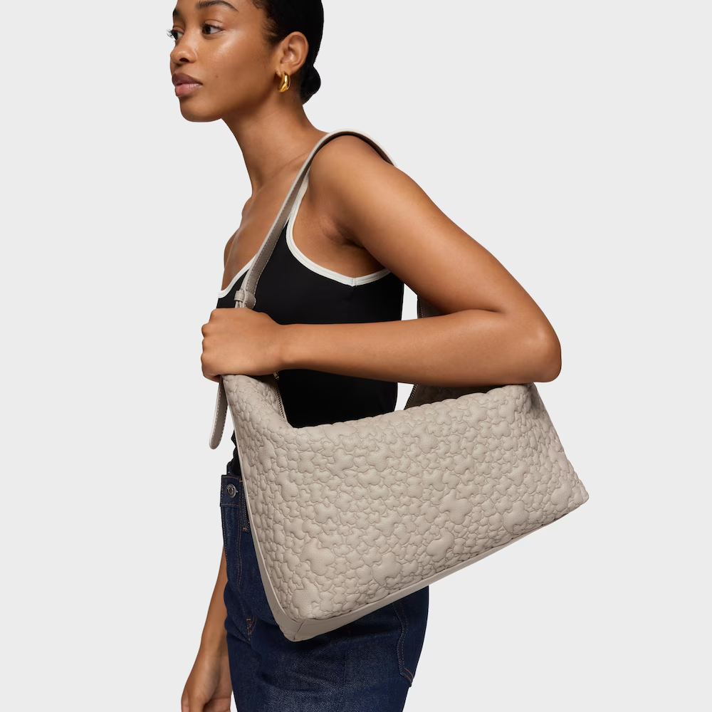 Mala de Ombro Puff Bear Taupe - Tous  4