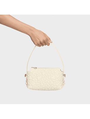 Mala Pequena de Ombro Puffy Bear Creme  - Tous 