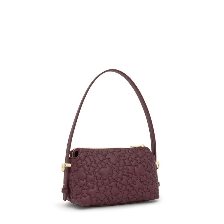 Mala Pequena de Ombro Puffy Bear Bordeaux - Tous  2