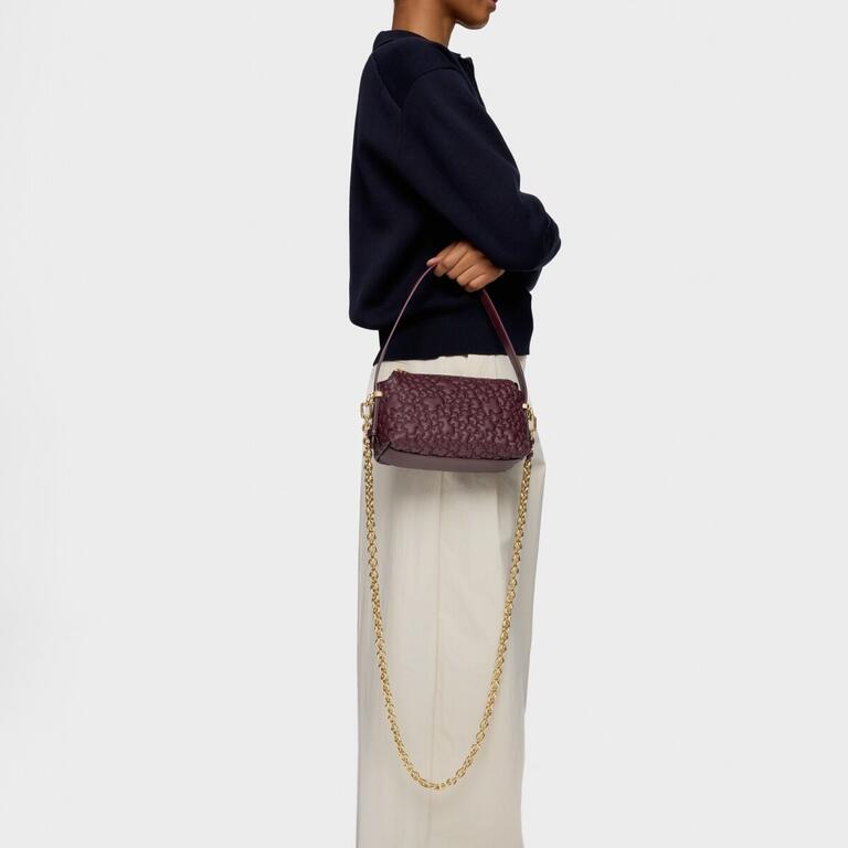 Mala Pequena de Ombro Puffy Bear Bordeaux - Tous  4