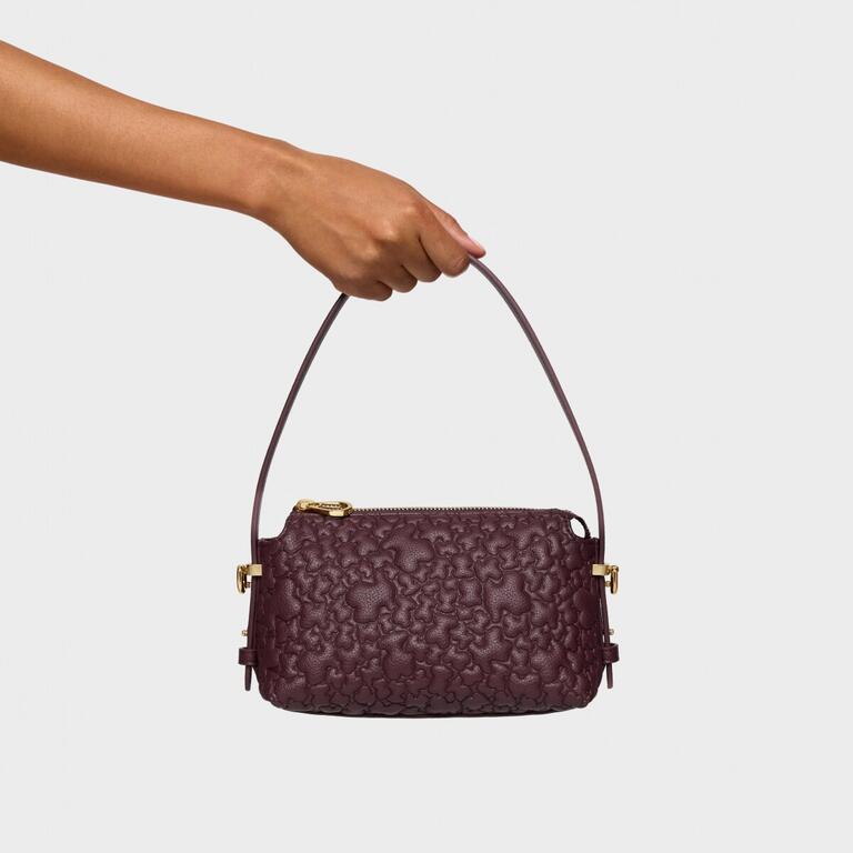 Mala Pequena de Ombro Puffy Bear Bordeaux - Tous  5