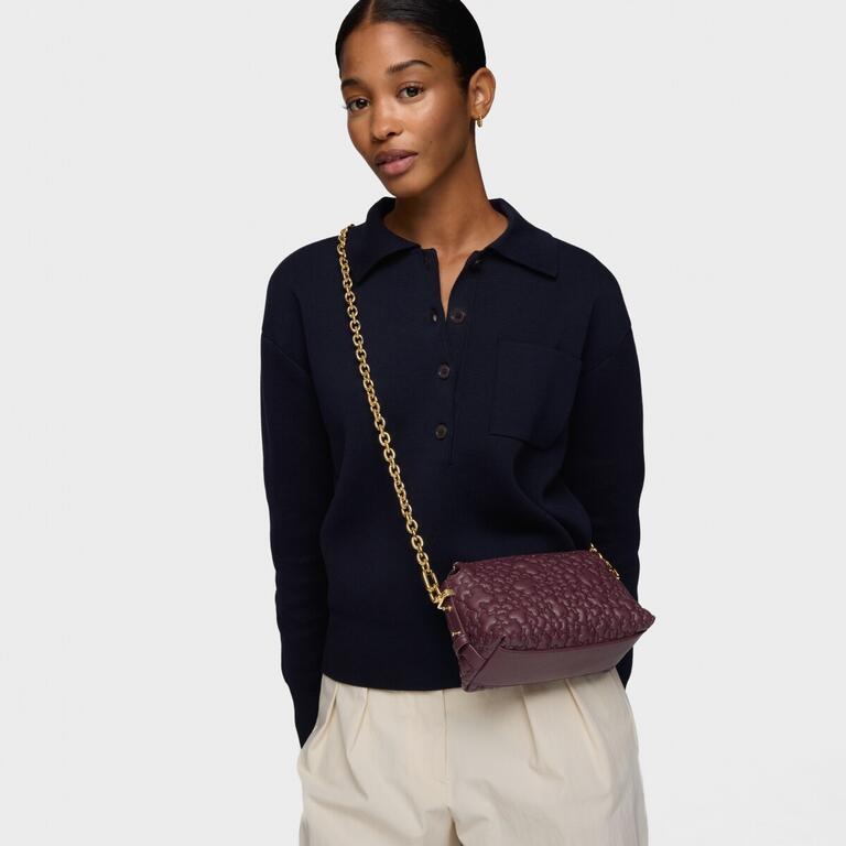 Mala Pequena de Ombro Puffy Bear Bordeaux - Tous  7