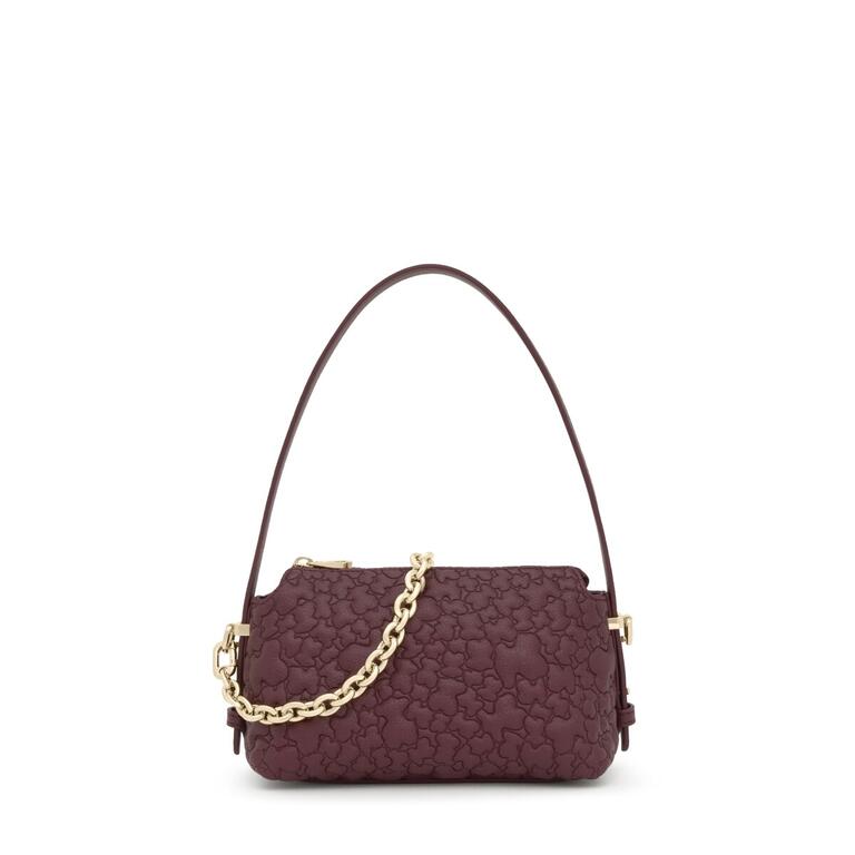 Mala Pequena de Ombro Puffy Bear Bordeaux - Tous  1