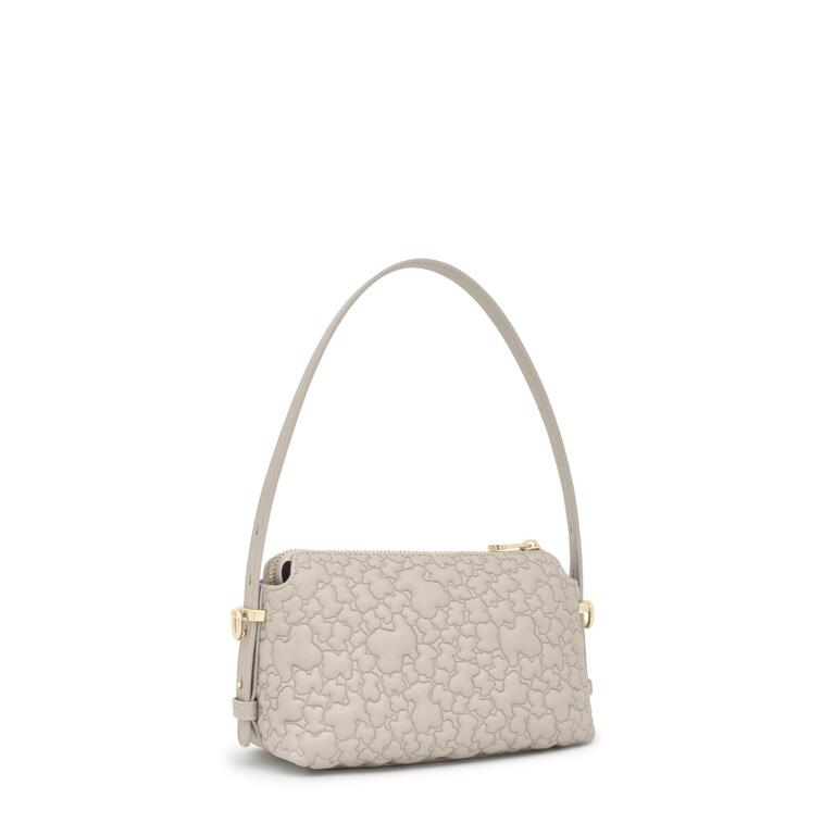 Mala Pequena de Ombro Puffy Bear Taupe - Tous  2