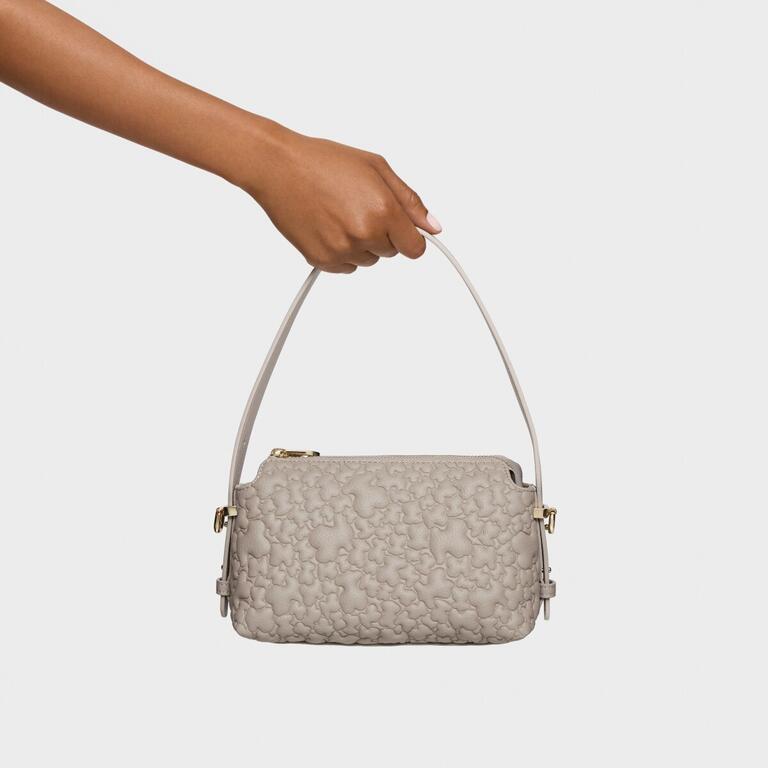 Mala Pequena de Ombro Puffy Bear Taupe - Tous  5