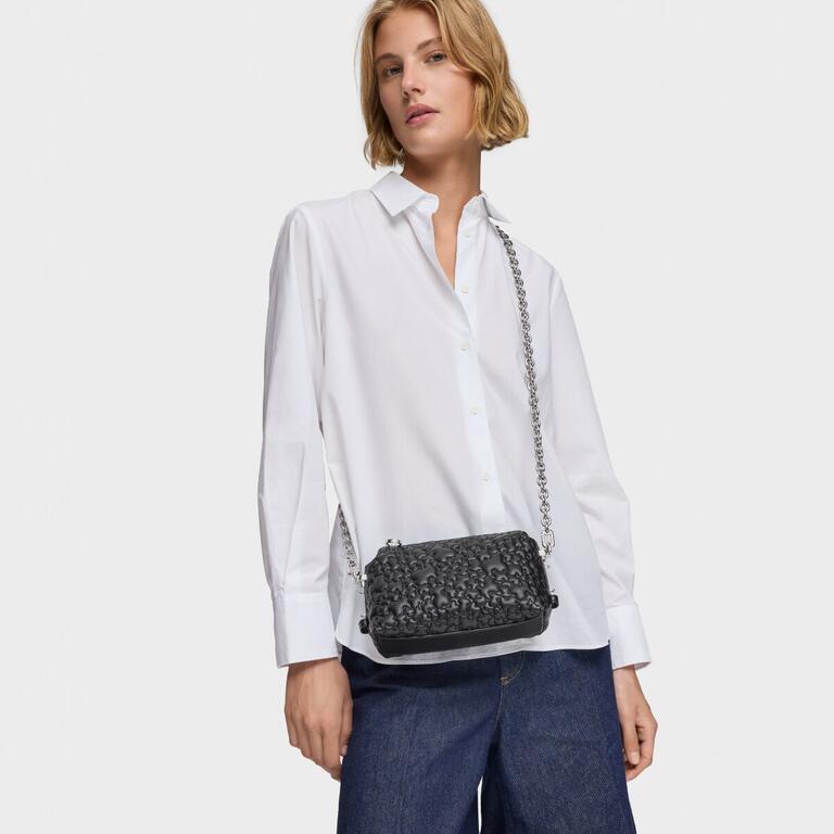 Mala Pequena de Ombro Puffy Bear Preto - Tous 6