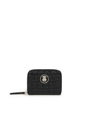 Carteira pequena em Pele Sherton Preto - Tous 