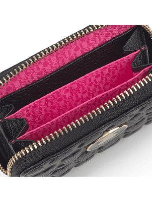 Carteira pequena em Pele Sherton Preto - Tous 