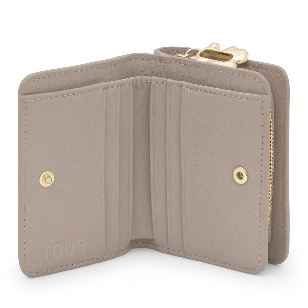 Carteira Pequena FOLD Taupe - Tous  3
