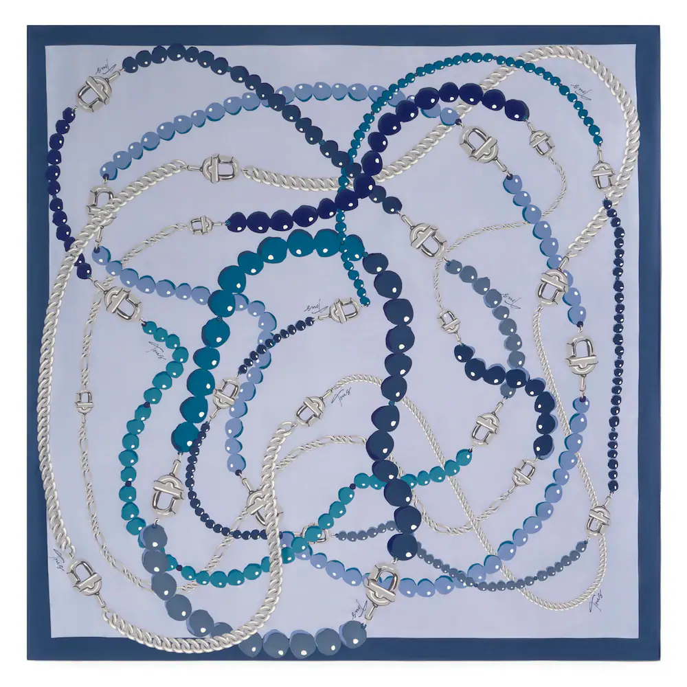 Lenço Manifesto Colares Azul Claro - Tous  1