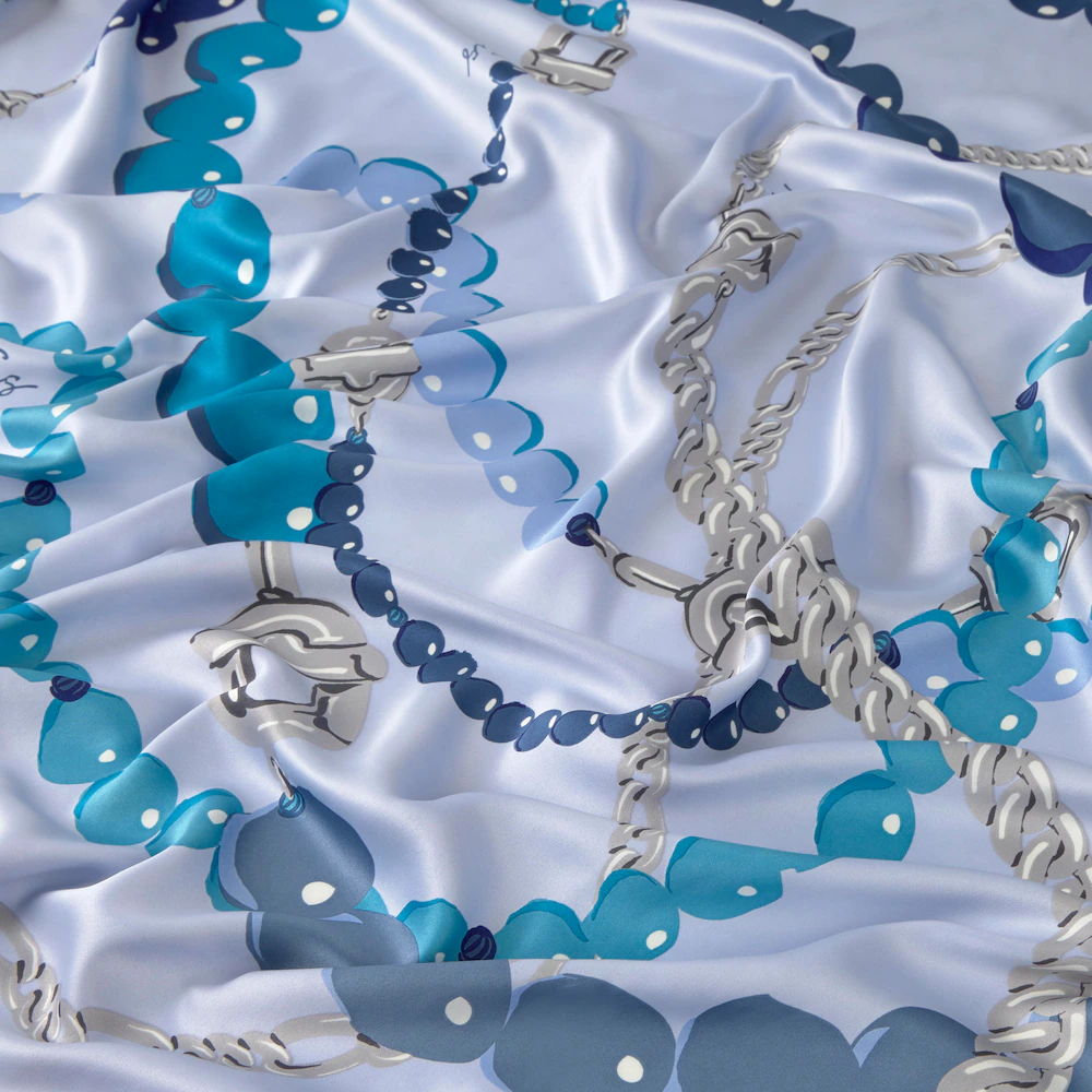 Lenço Manifesto Colares Azul Claro - Tous  2