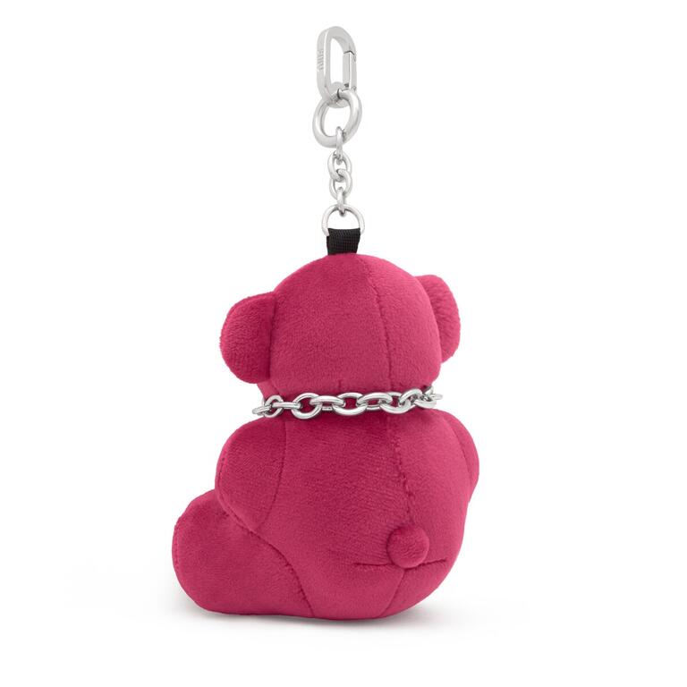 Pendente Urso Grande Veludo Rosa - Tous  4