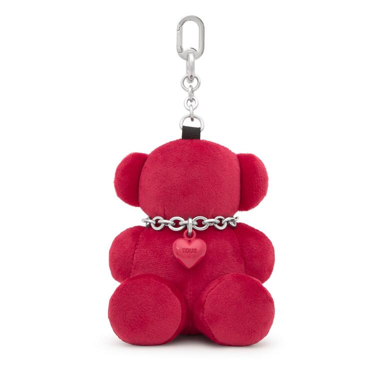 Pendente Urso Grande Veludo Rosa Magenta - Tous 1