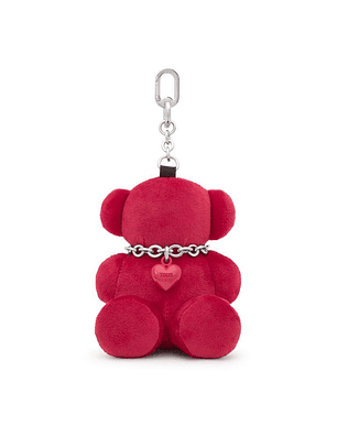 Pendente Urso Grande Veludo Rosa Magenta - Tous