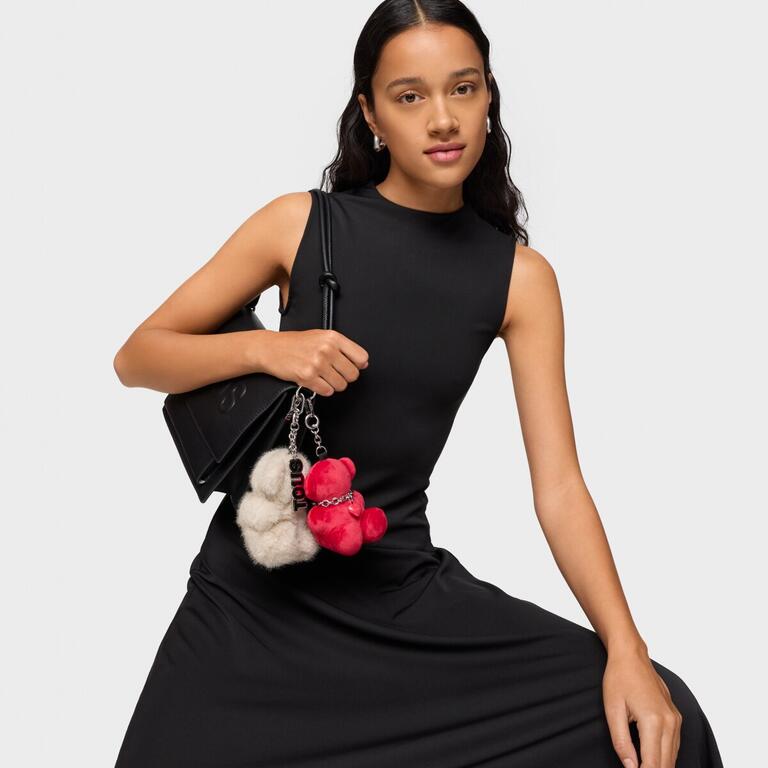 Pendente Urso Grande Veludo Rosa Magenta - Tous 3