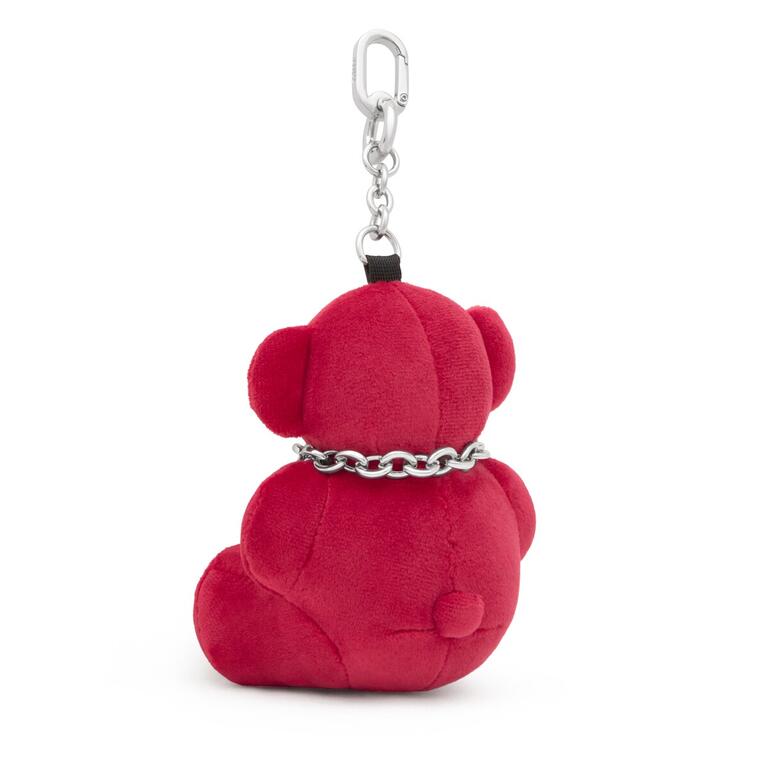 Pendente Urso Grande Veludo Rosa Magenta - Tous 5