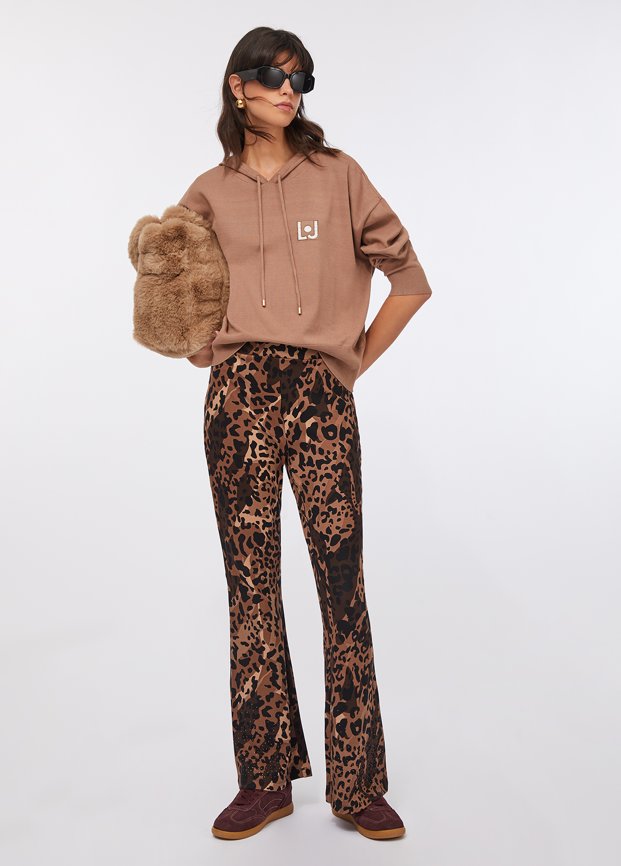 Calças Wide Leg em Animal Print - LIU JO 5