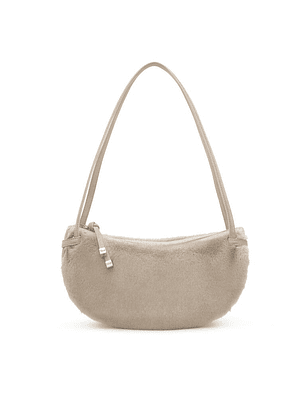Mala de Ombro Halfmoon Pelo Taupe - Tous