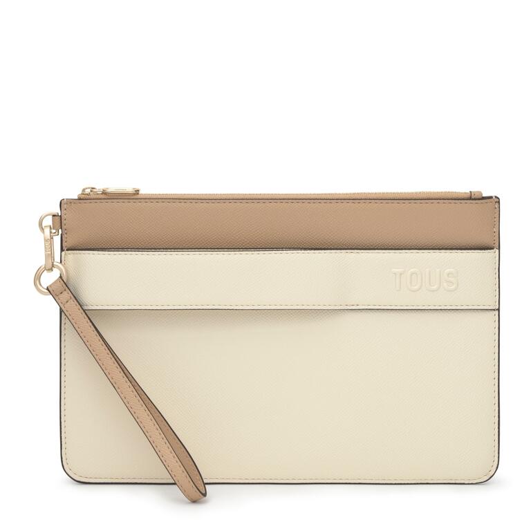 Clutch Audree Bege Camel - Tous 1