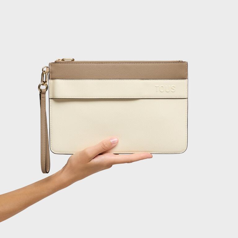 Clutch Audree Bege Camel - Tous 2