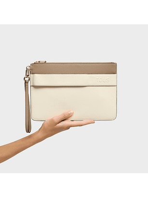 Clutch Audree Bege Camel - Tous