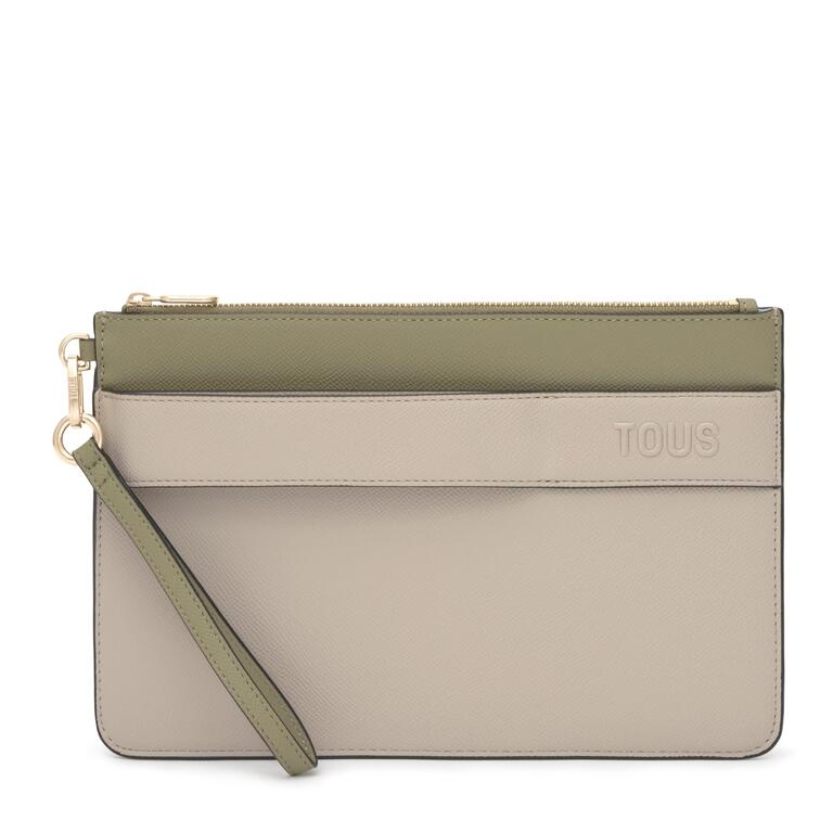 Clutch Audree Bege Verde - Tous 1