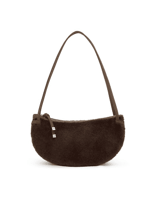 Mala de Ombro Halfmoon Pelo Castanho - Tous