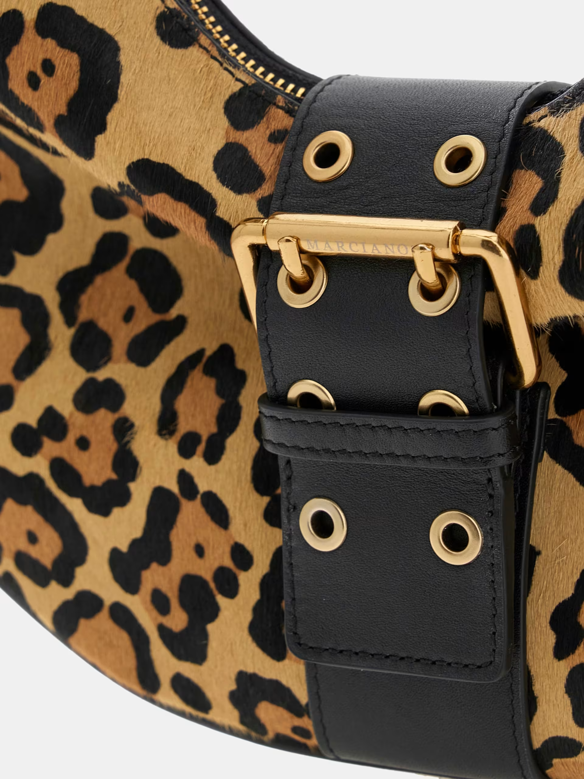 Mala de Ombro Meia Lua Animal print - Guess Marciano 5