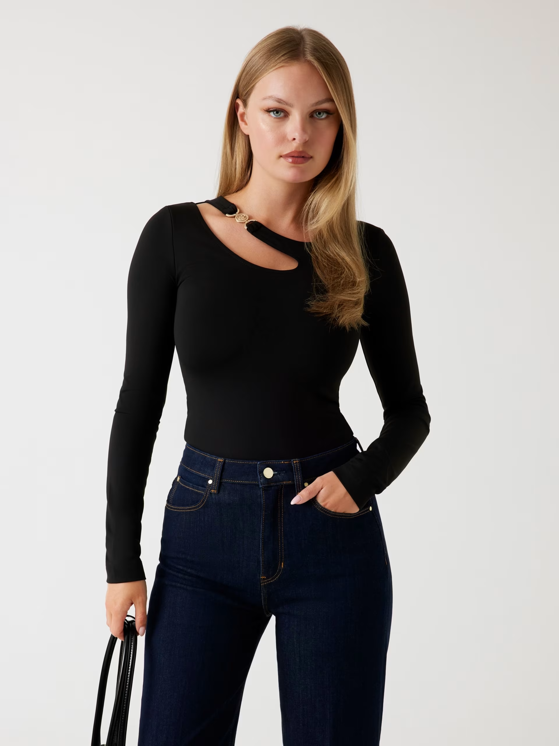 Camisola ELEANOR com Abertura Preto - Guess  1