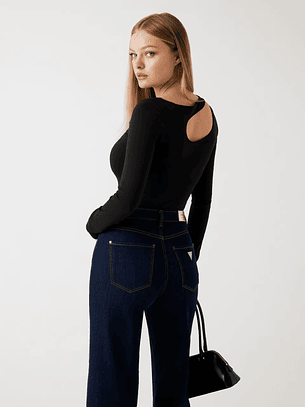 Camisola ELEANOR com Abertura Preto - Guess 